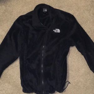 north face black zip up